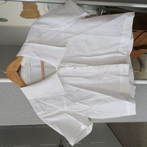 Cropped white button down (o/s)